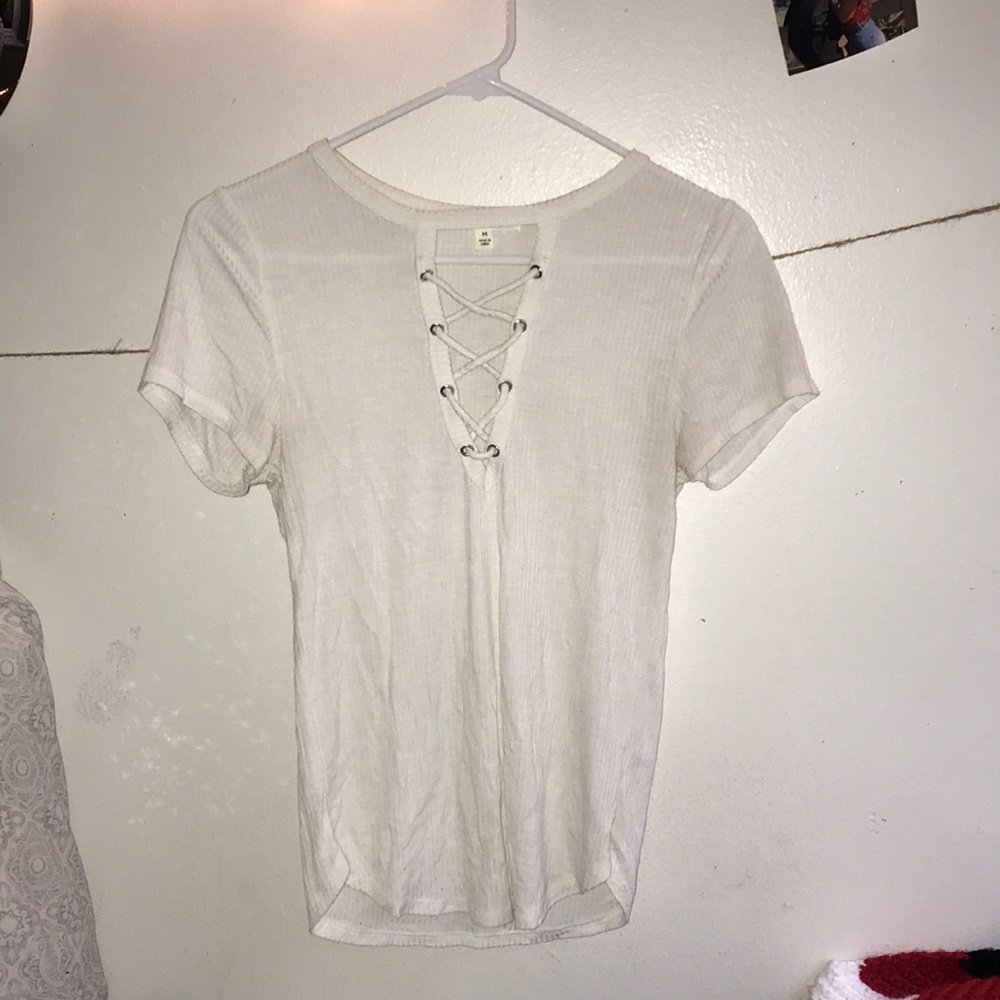 Ribbed Crisscross Tee